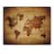 Designart - Ancient Map of The World VI - Vintage Print on Natural Pine Wood
